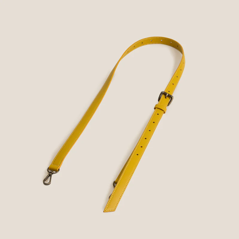 Adjustable Crossbody Strap - Leather Yellow