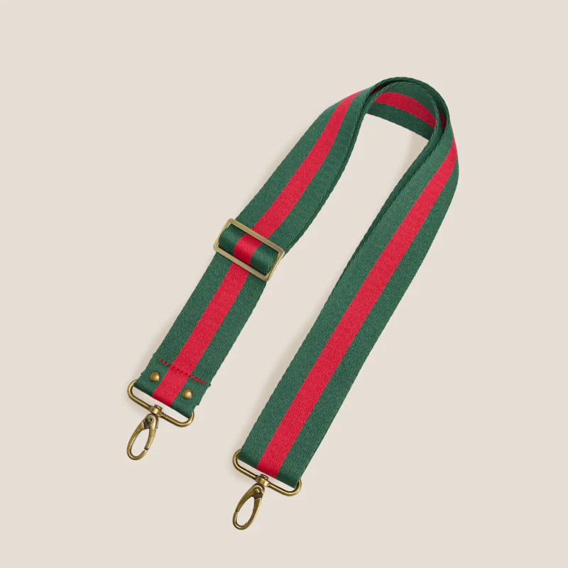 Adjustable Crossbody Strap - Racer Stripe - Green & Red