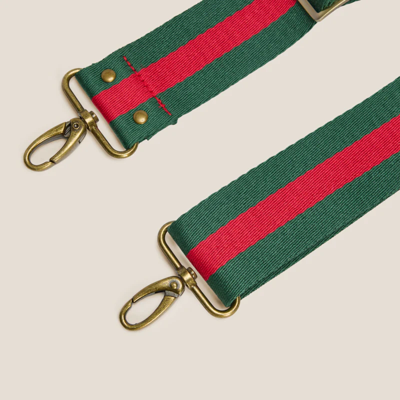 Adjustable Crossbody Strap - Racer Stripe - Green & Red - Image 3