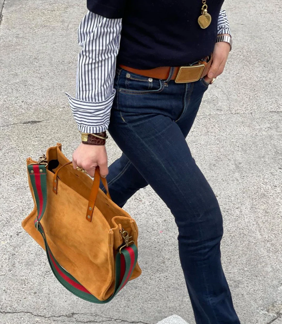 Adjustable Crossbody Strap - Racer Stripe - Green & Red - Image 5