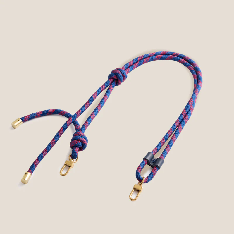 Adjustable Thick Paracord Strap - Navy with Burgundy