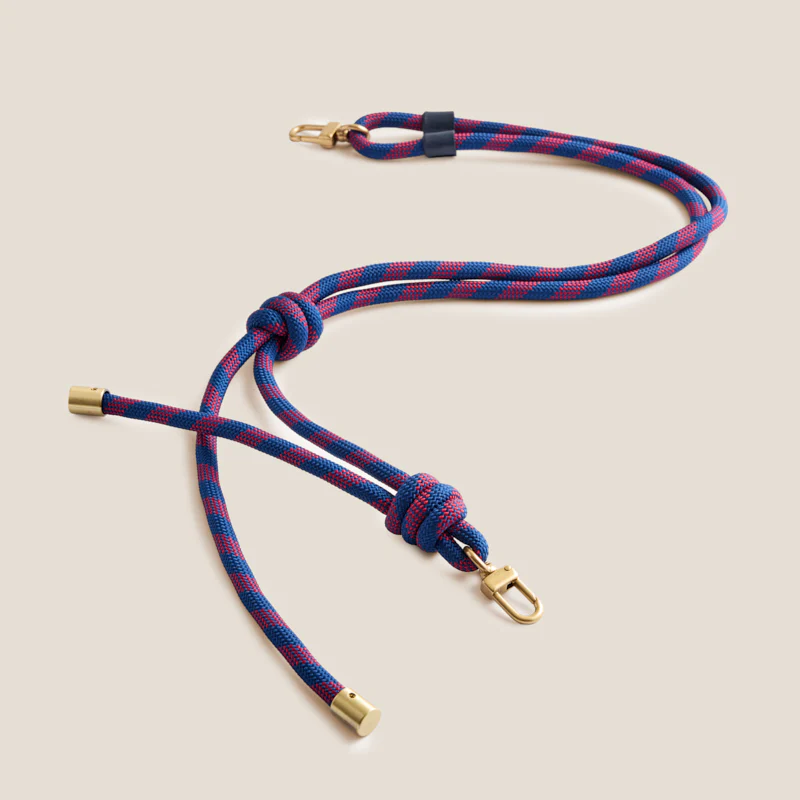 Adjustable Thick Paracord Strap - Navy with Burgundy - Image 3
