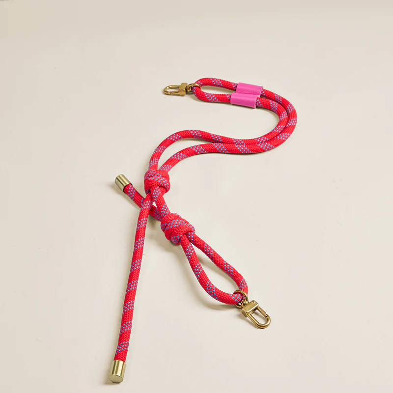 Adjustable Thick Paracord Strap - Red with Pink - Image 3
