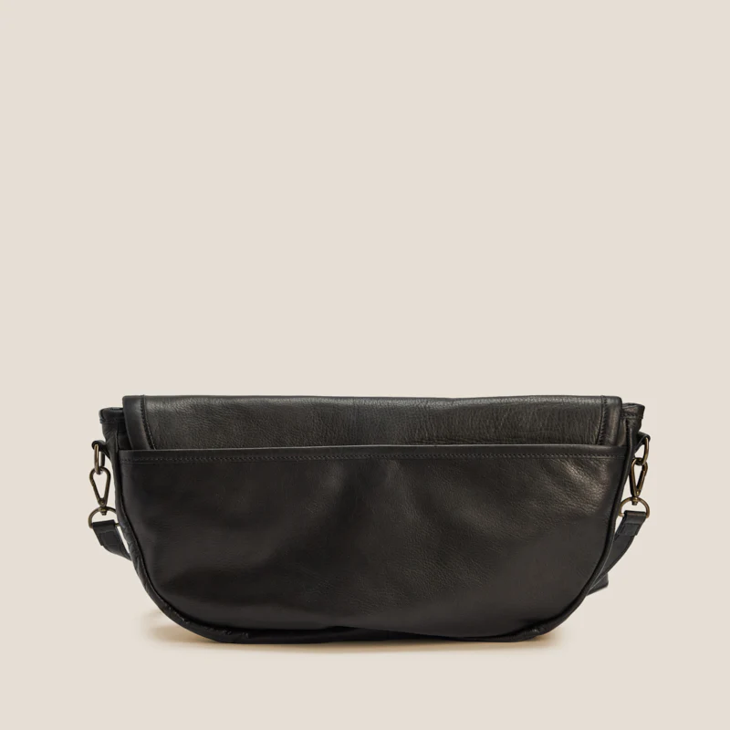 Arc Saddle Bag - Heritage "Broken-In" Leather Black - Image 3