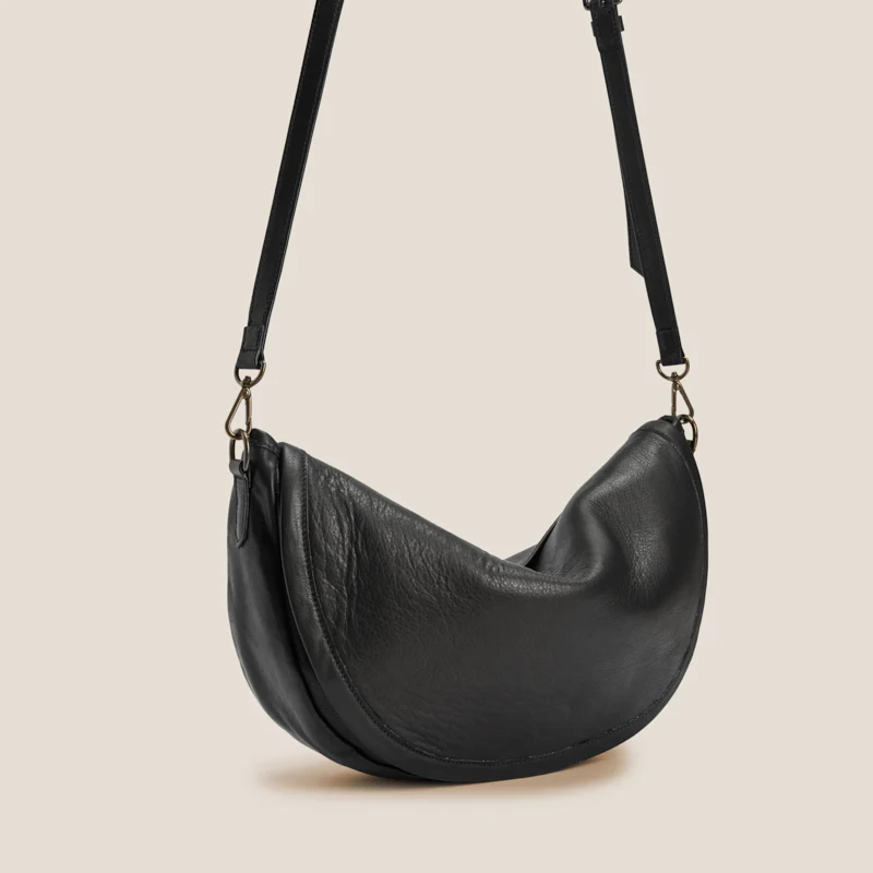 Arc Saddle Bag - Heritage "Broken-In" Leather Black - Image 4