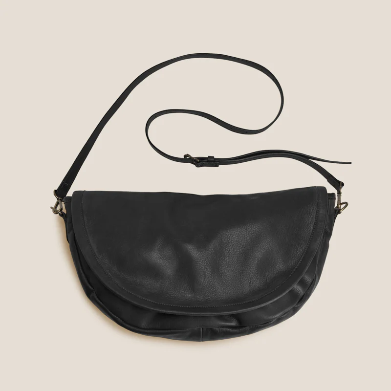 Arc Saddle Bag - Heritage "Broken-In" Leather Black - Image 6
