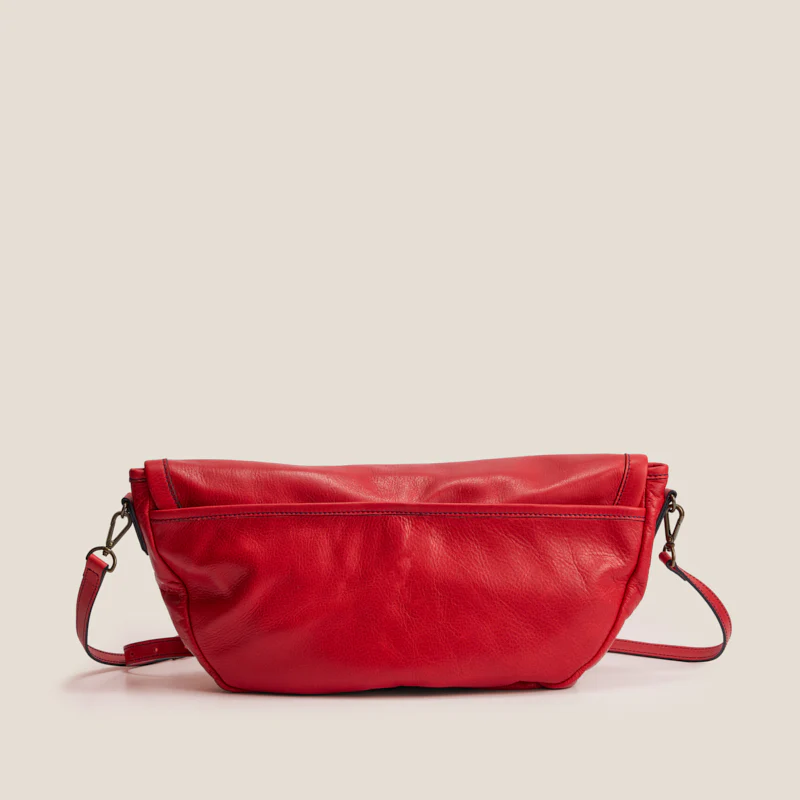 Arc Saddle Bag - Heritage "Broken-In" Leather Red - Image 4