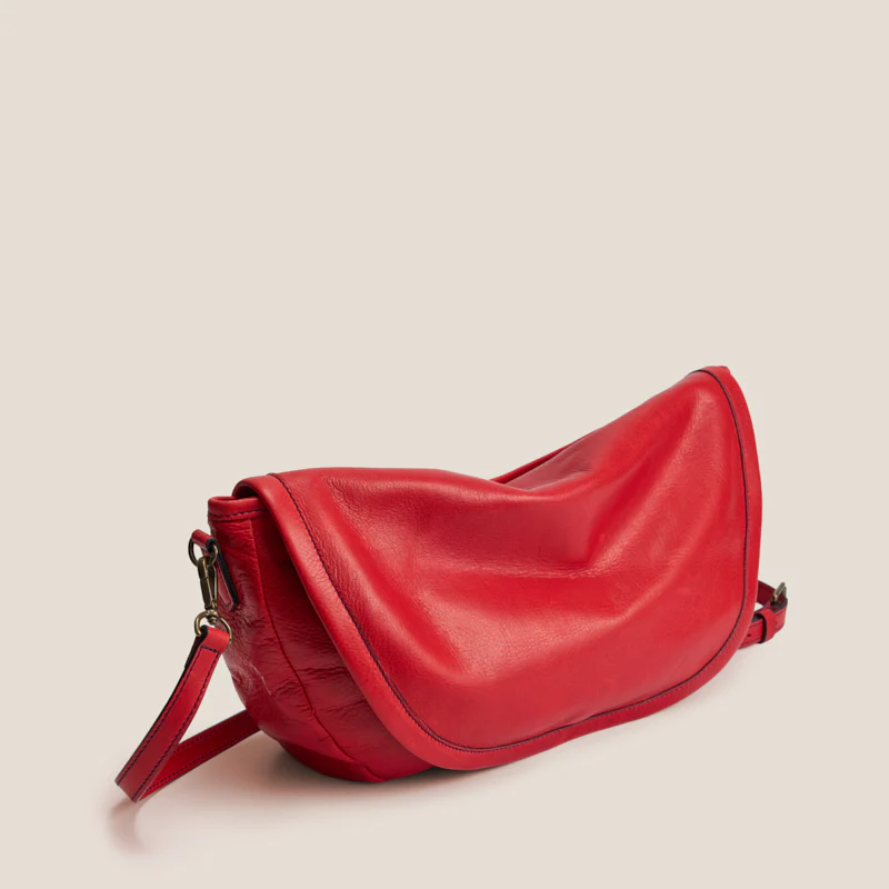 Arc Saddle Bag - Heritage "Broken-In" Leather Red - Image 6
