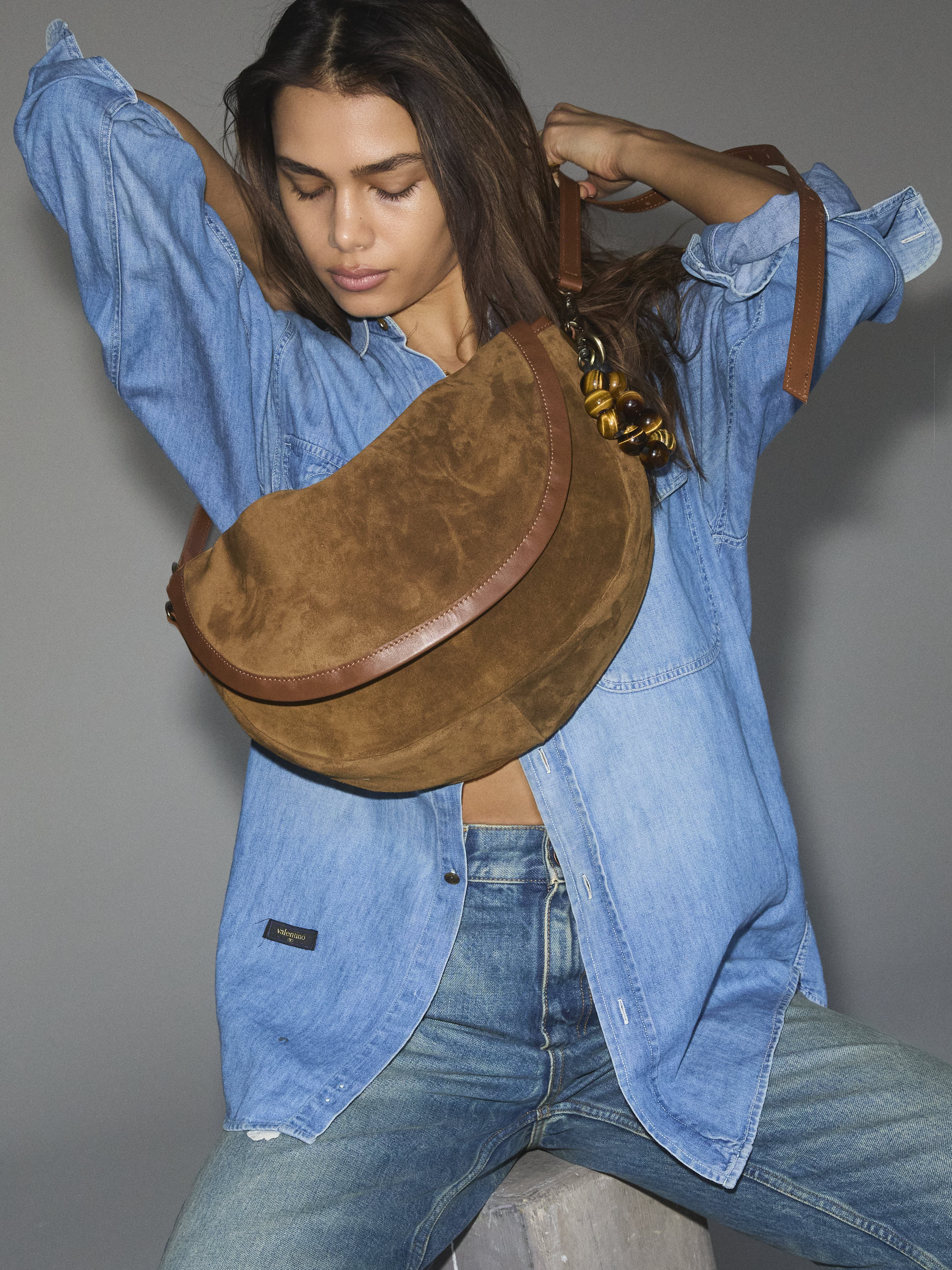 Arc Saddle Bag - Suede Desert Sand - Image 12