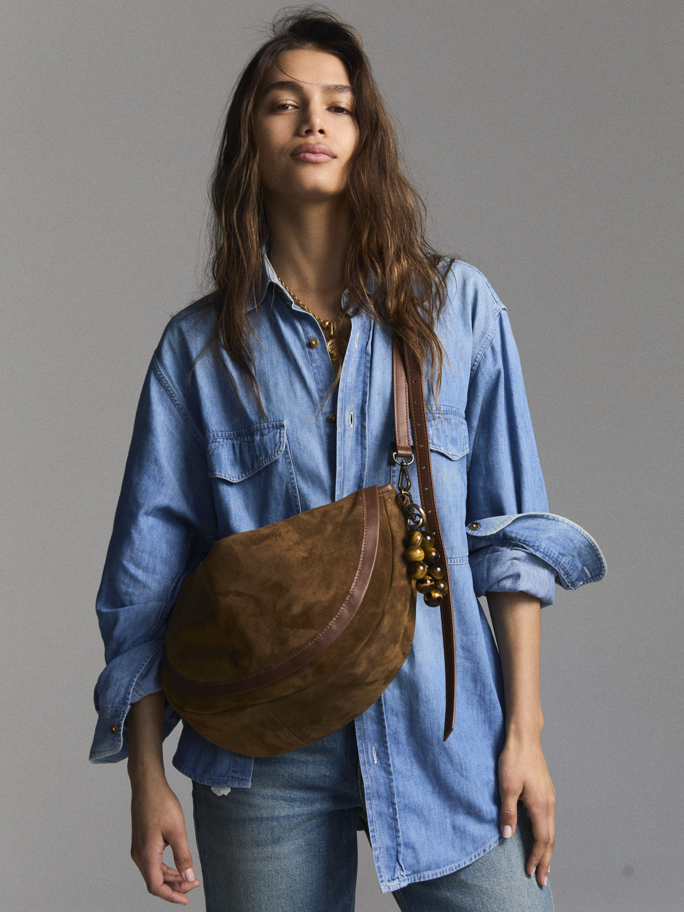 Arc Saddle Bag - Suede Desert Sand - Image 5