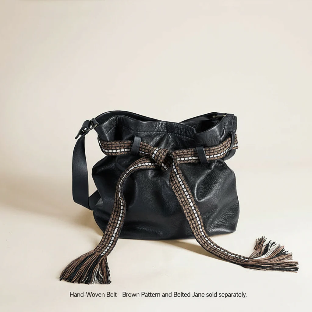Hand-Woven Belt - Brown Pattern - Image 2