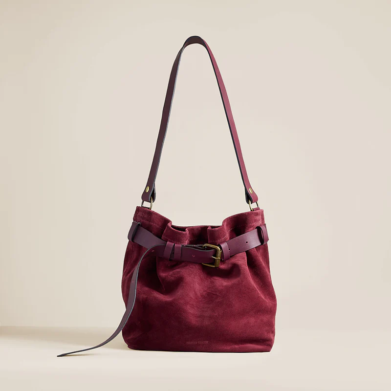 Belted Jane - Suede Bordeaux
