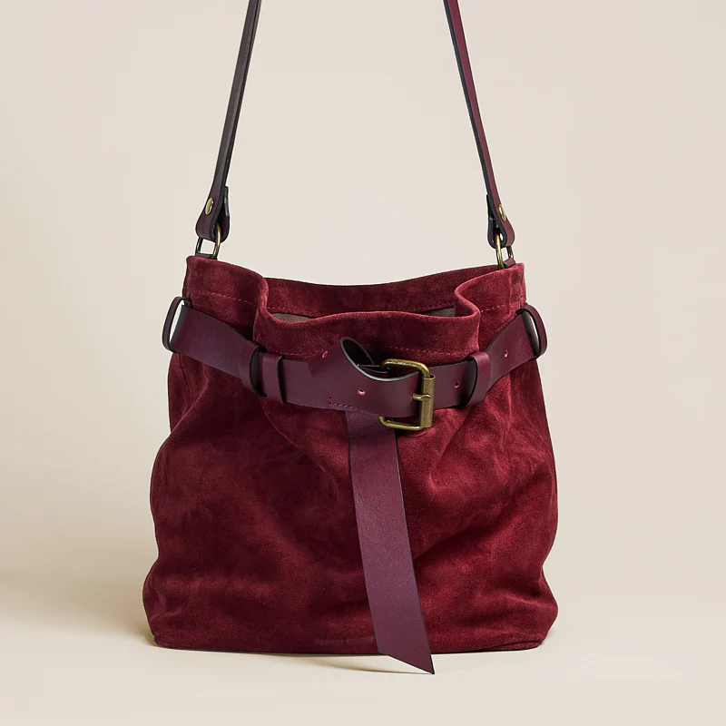 Belted Jane - Suede Bordeaux - Image 4