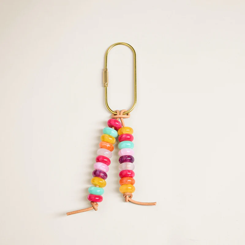 Bright Multi Beads Bag Charm