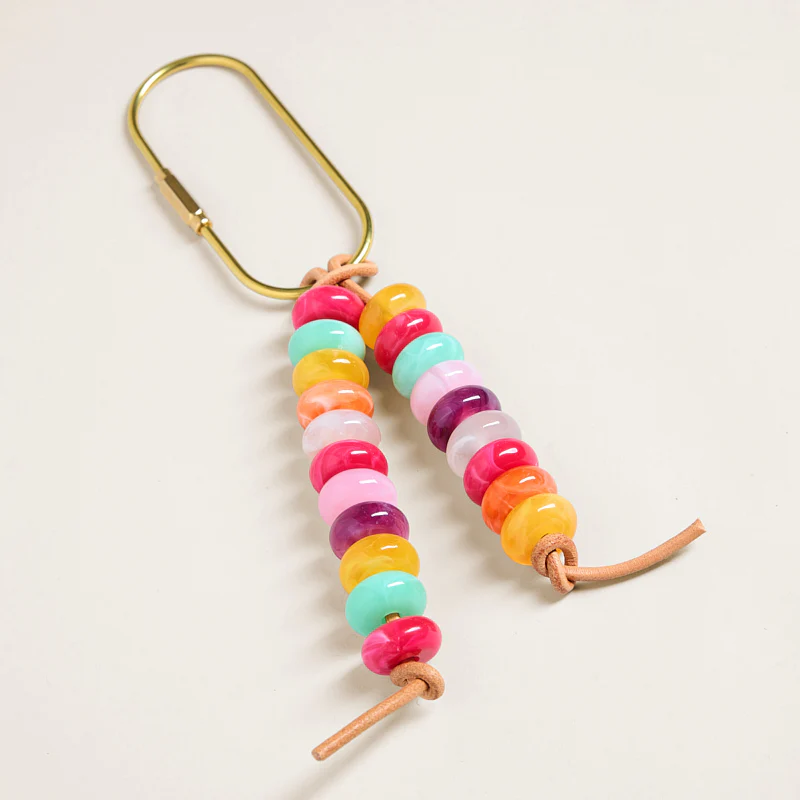 Bright Multi Beads Bag Charm - Image 2