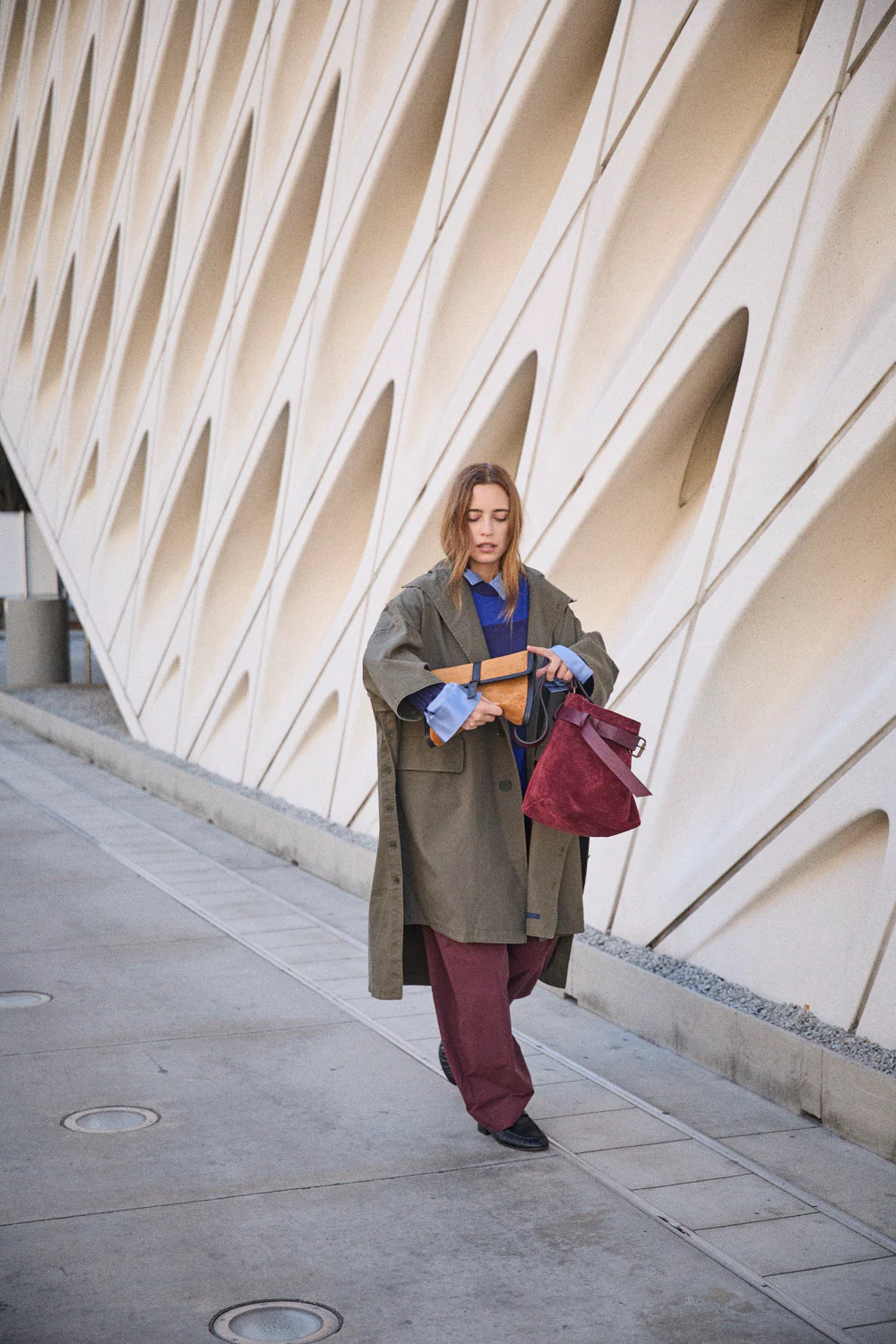Carolyn Clutch - Suede Caramel with Black - Image 3
