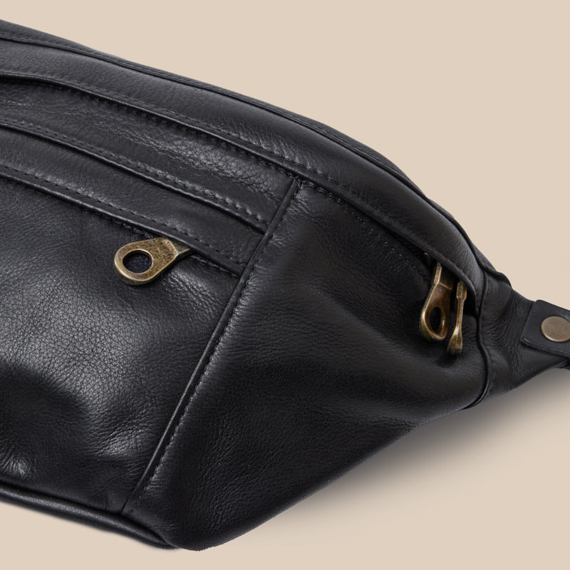 Cross Your Heart Sling - Leather Black - Image 4