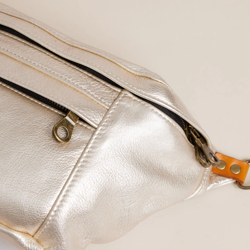 Cross Your Heart Sling - Leather Platinum - Image 5