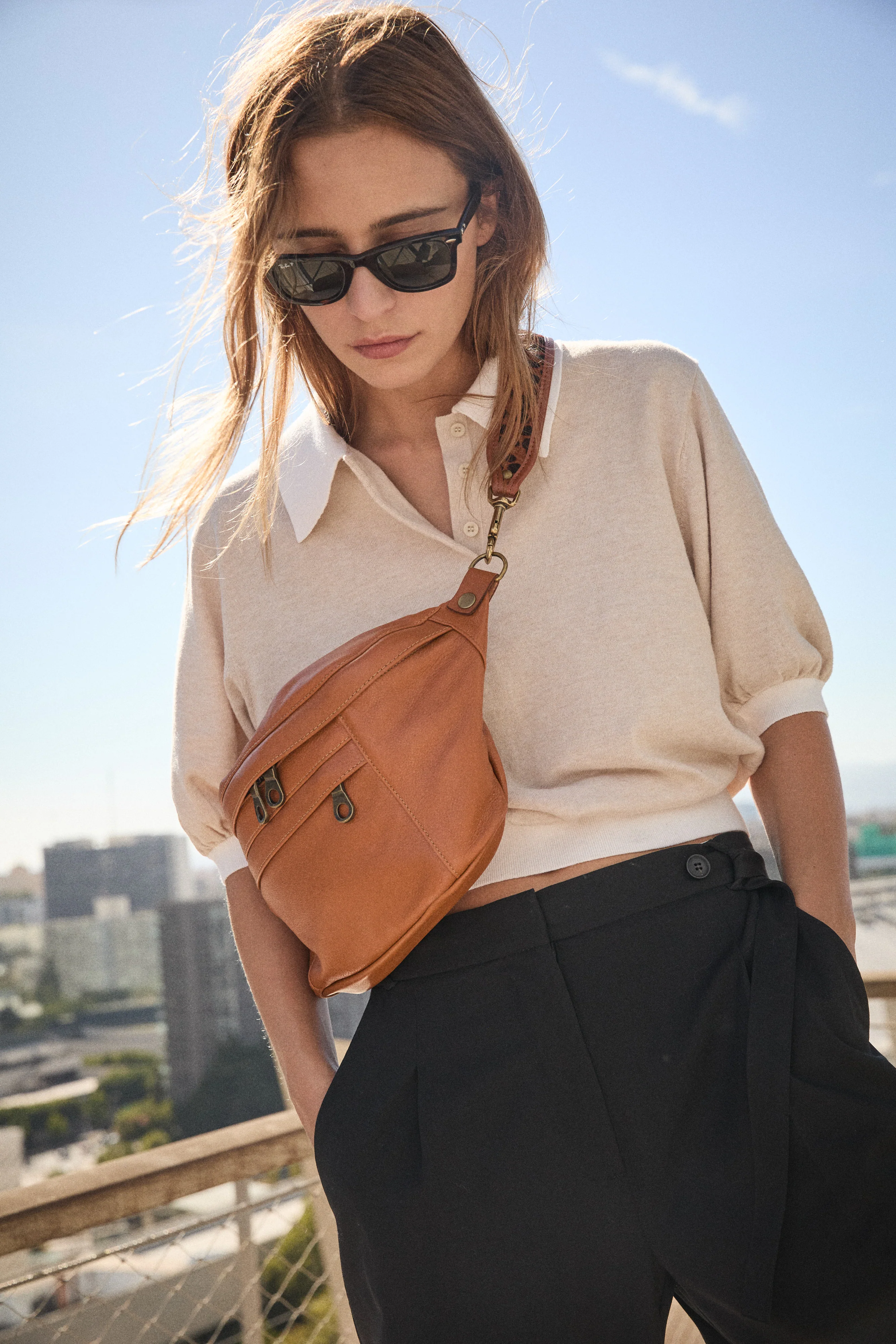 Cross Your Heart Sling - Leather British Tan - Image 4