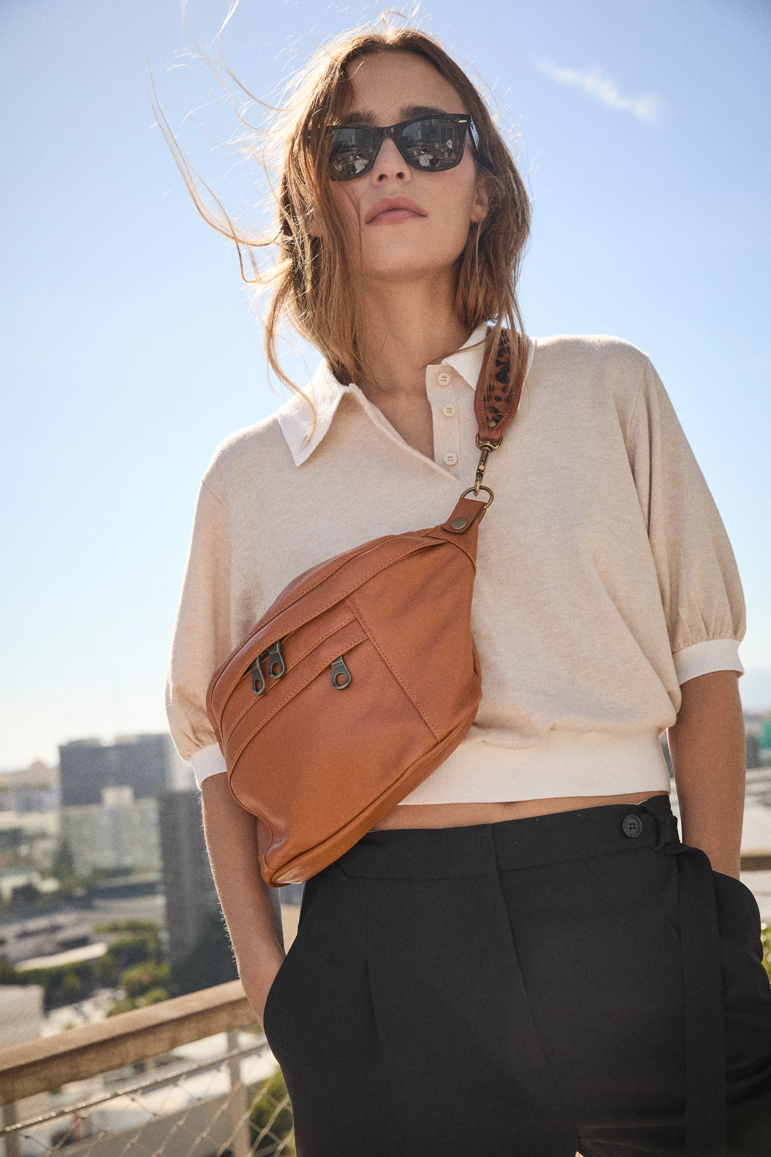 Cross Your Heart Sling - Leather British Tan - Image 6