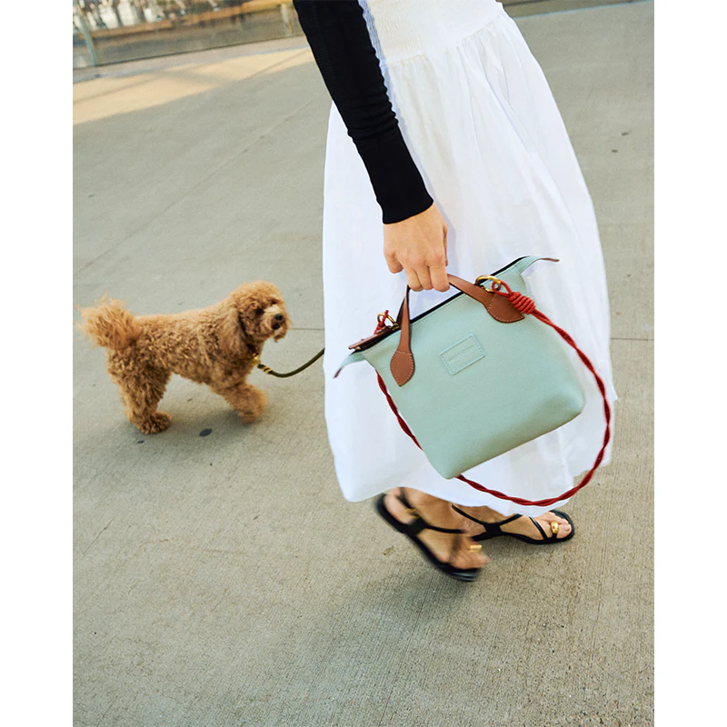 Leather Rope Crossbody Strap - Red - Image 6