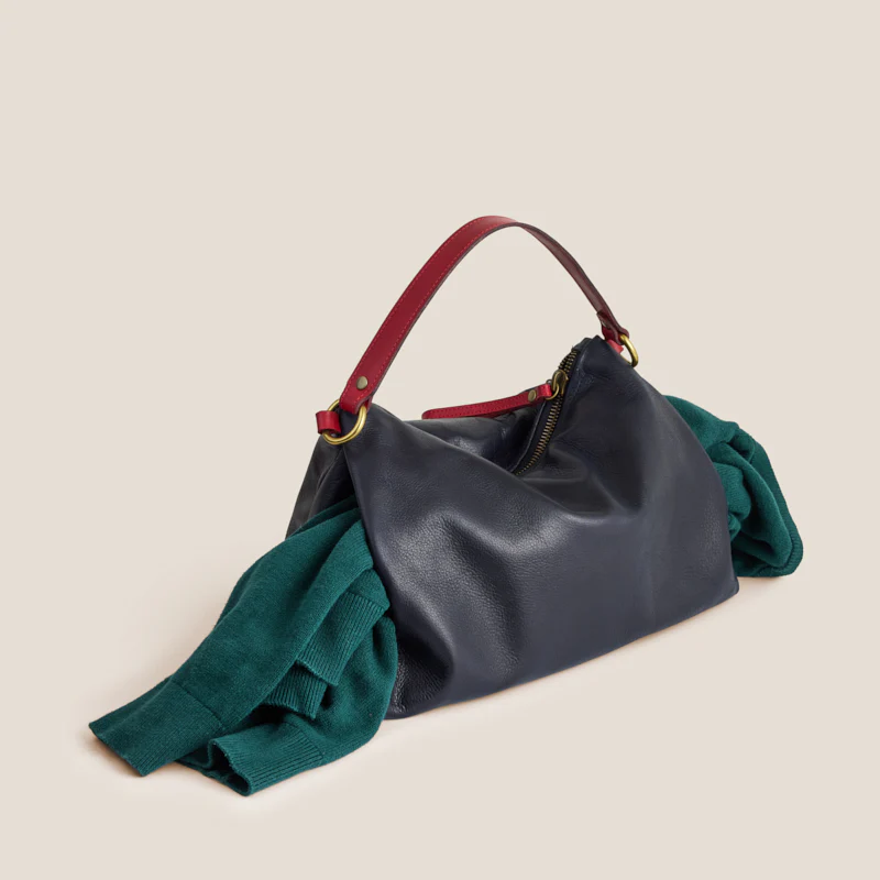Daily Bag - Heritage "Broken-In" Leather Navy with Red - Image 4