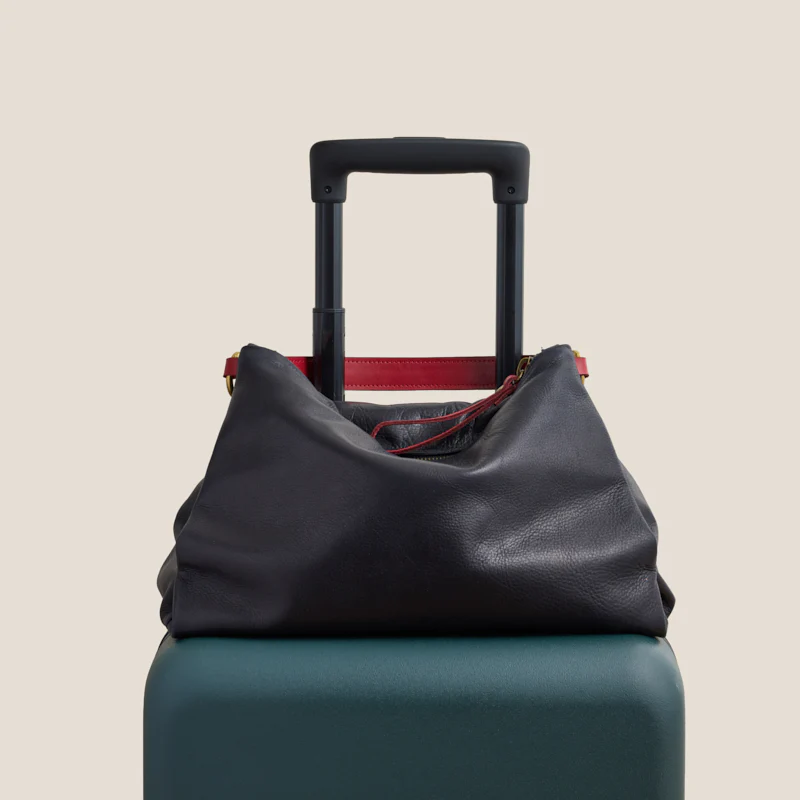 Daily Bag - Heritage "Broken-In" Leather Navy with Red - Image 7