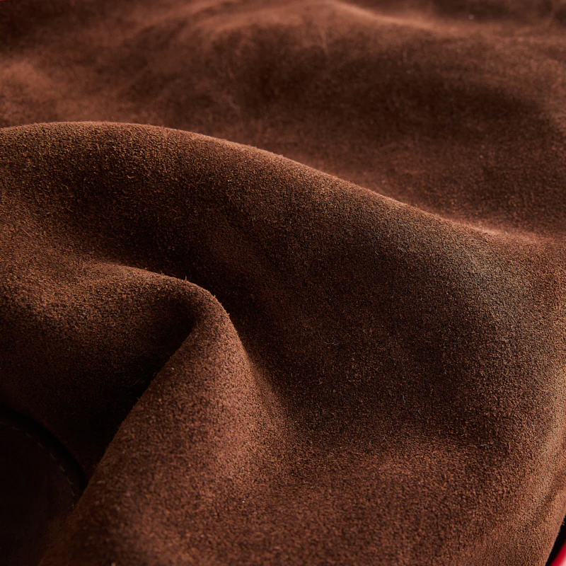 Framed Mimi - Suede Espresso with Red - Image 10
