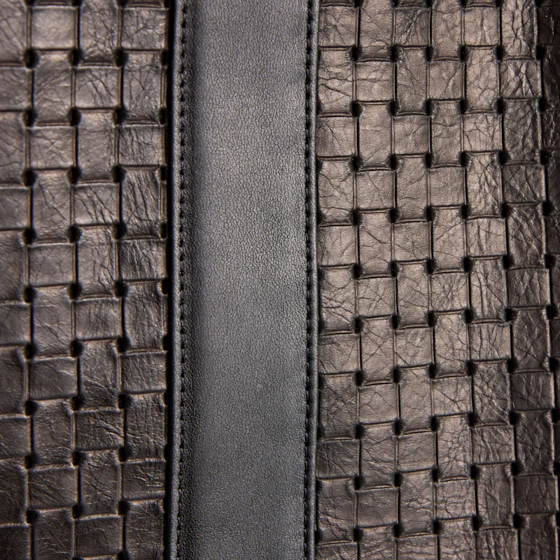 GIANT Tote - Leather Black Large Basketweave - Image 6