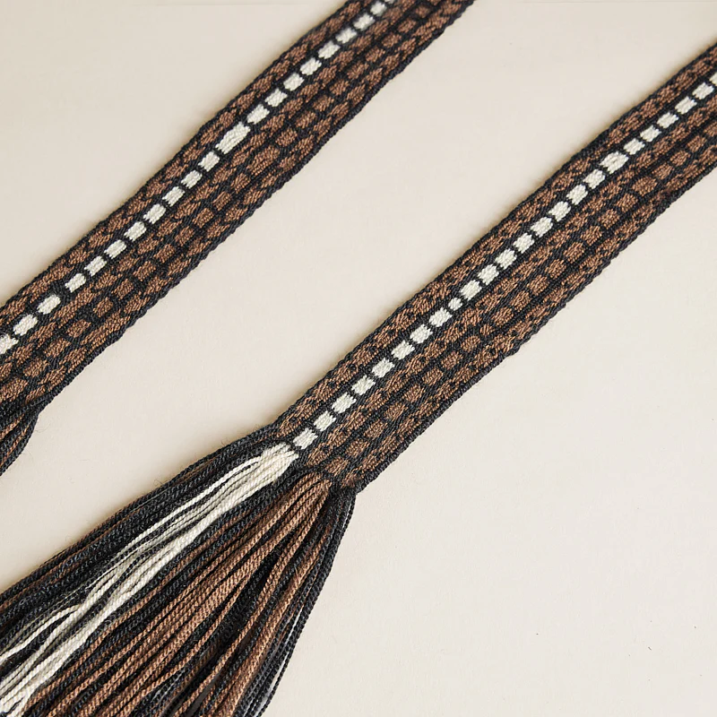 Hand-Woven Belt - Brown Pattern - Image 4
