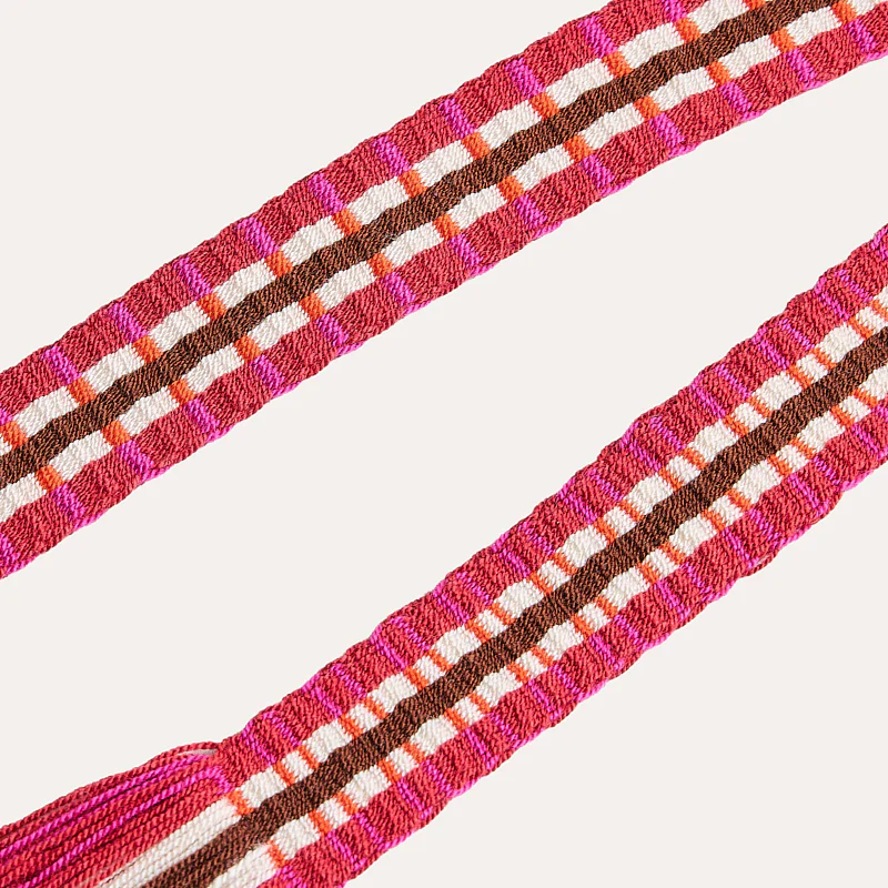 Hand-Woven Belt - Pink Pattern - Image 3