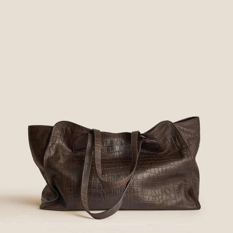 Jack - "Broken-In" Leather Croc Chocolate - Image 4