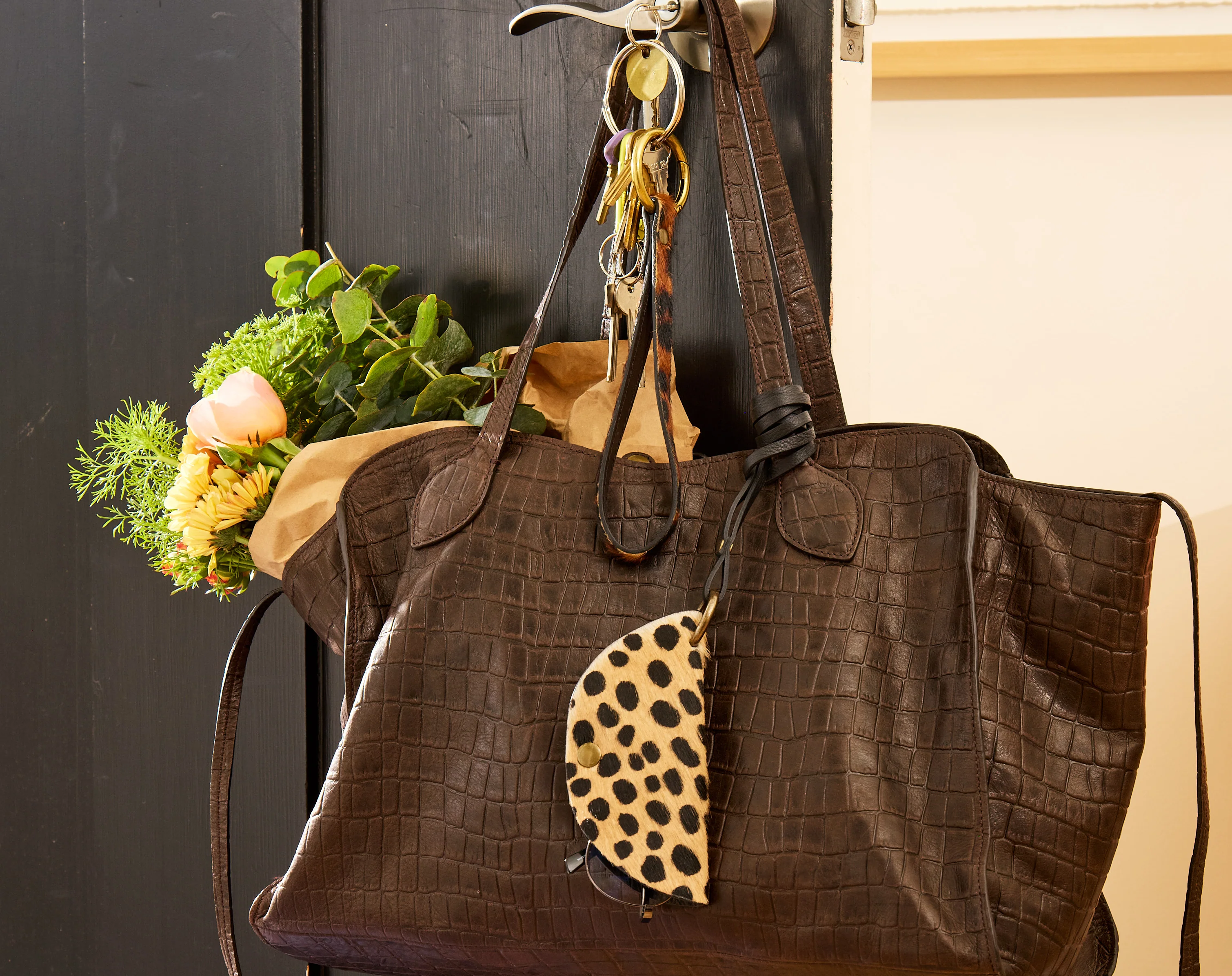 Jack - "Broken-In" Leather Croc Chocolate - Image 9