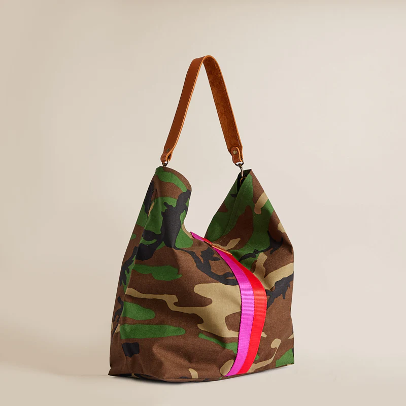 Jane - Nylon Camo with Pink & Red Stripe - Image 3