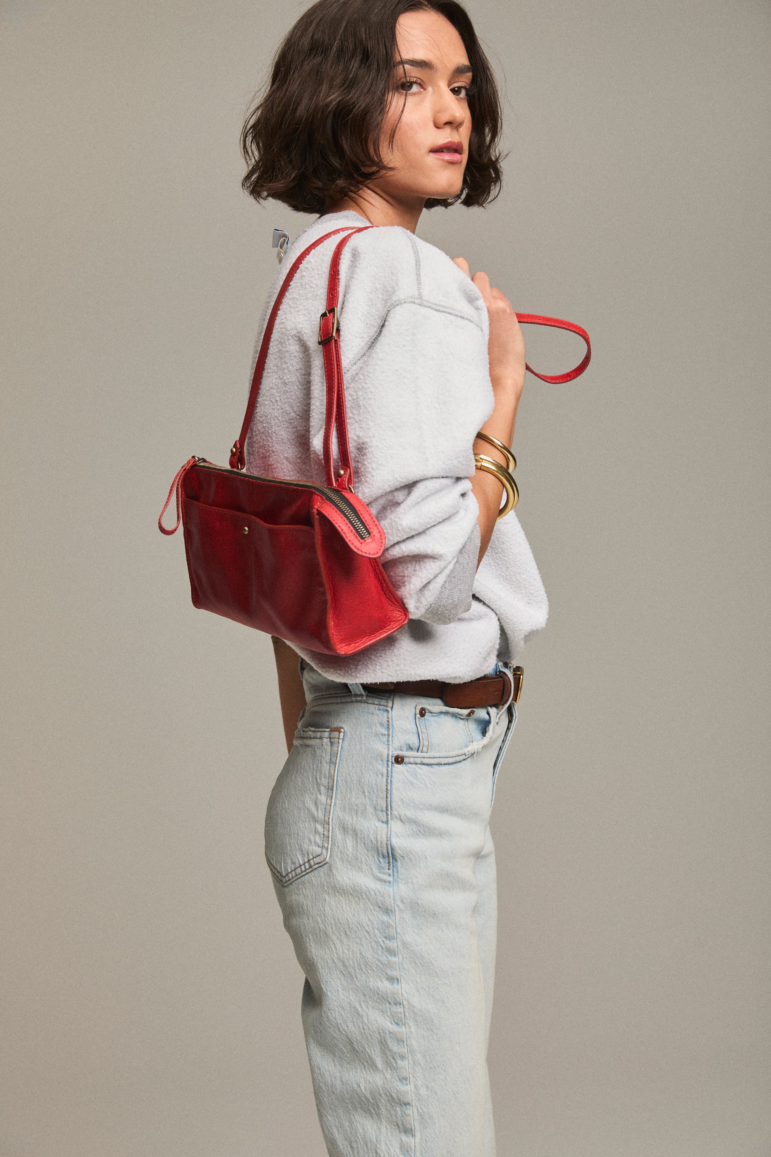 Lily Crossbody - Heritage "Broken-In" Leather Tan - Image 14