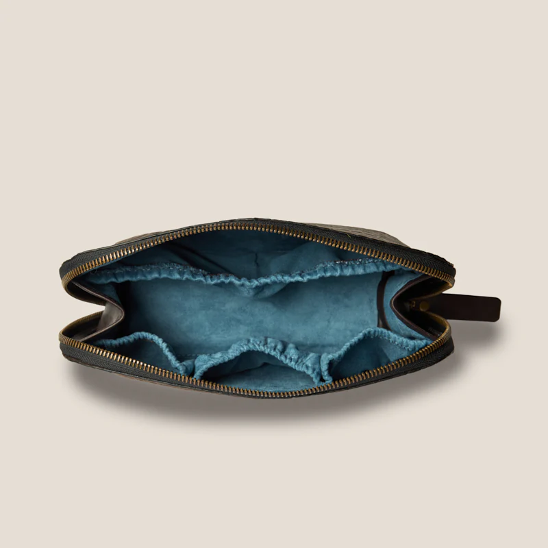 Keeper Clutch - "Broken-In" Leather Croc Chocolate - Image 2