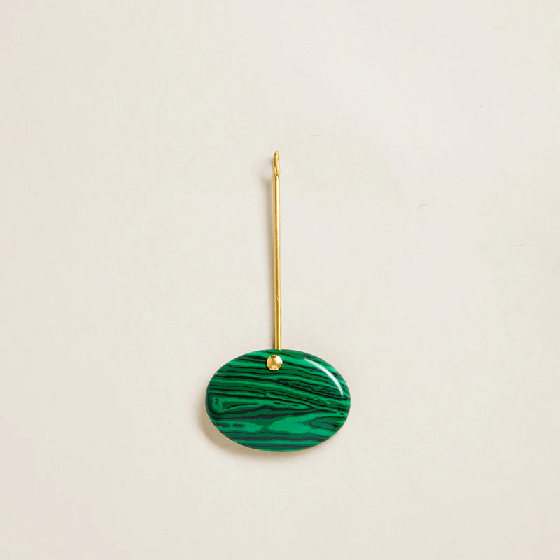 Large Malachite Stone Charm