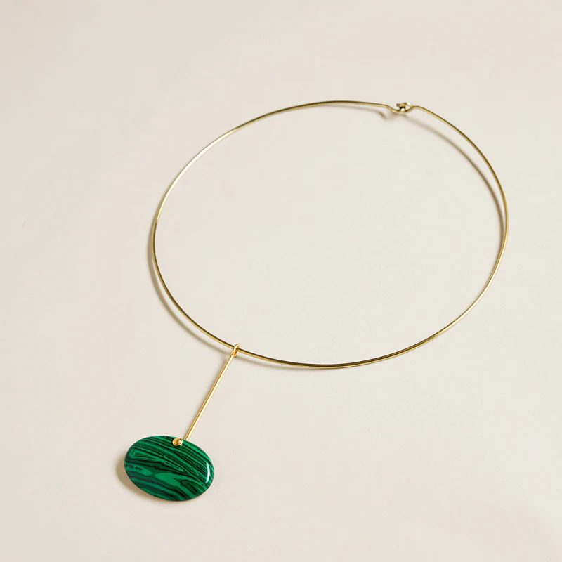 Large Malachite Stone Charm - Image 2
