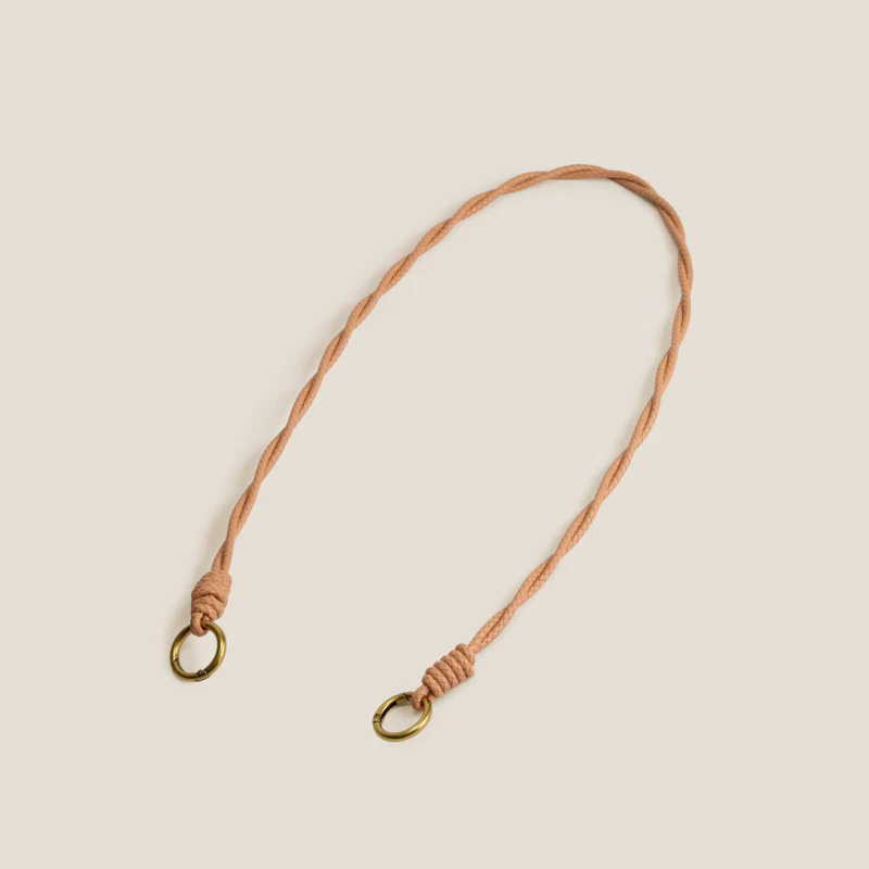 Leather Rope Crossbody Strap - Light Tan