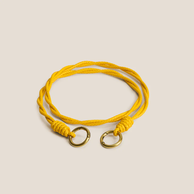 Leather Rope Crossbody Strap - Marigold - Image 3