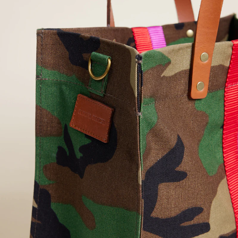 Medium Mimi - Nylon Camo with Pink & Red Stripe - Image 4