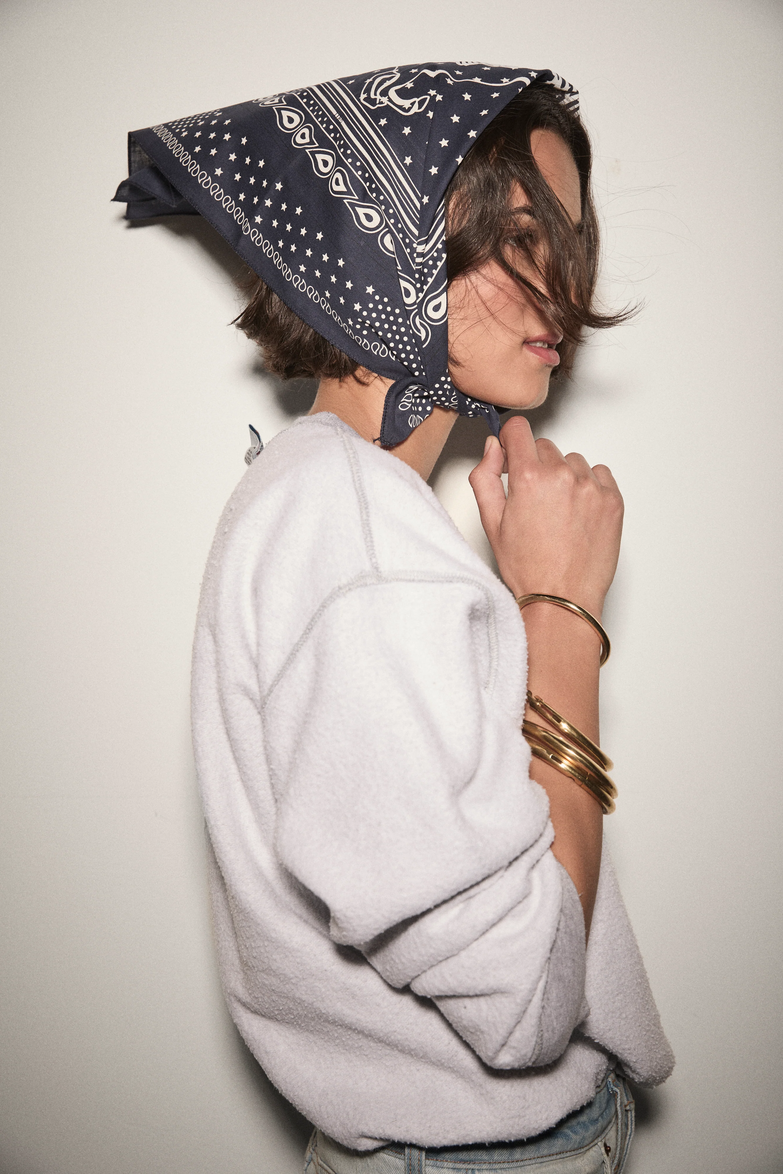 Pegasus Bandana Scarf - Navy - Image 4