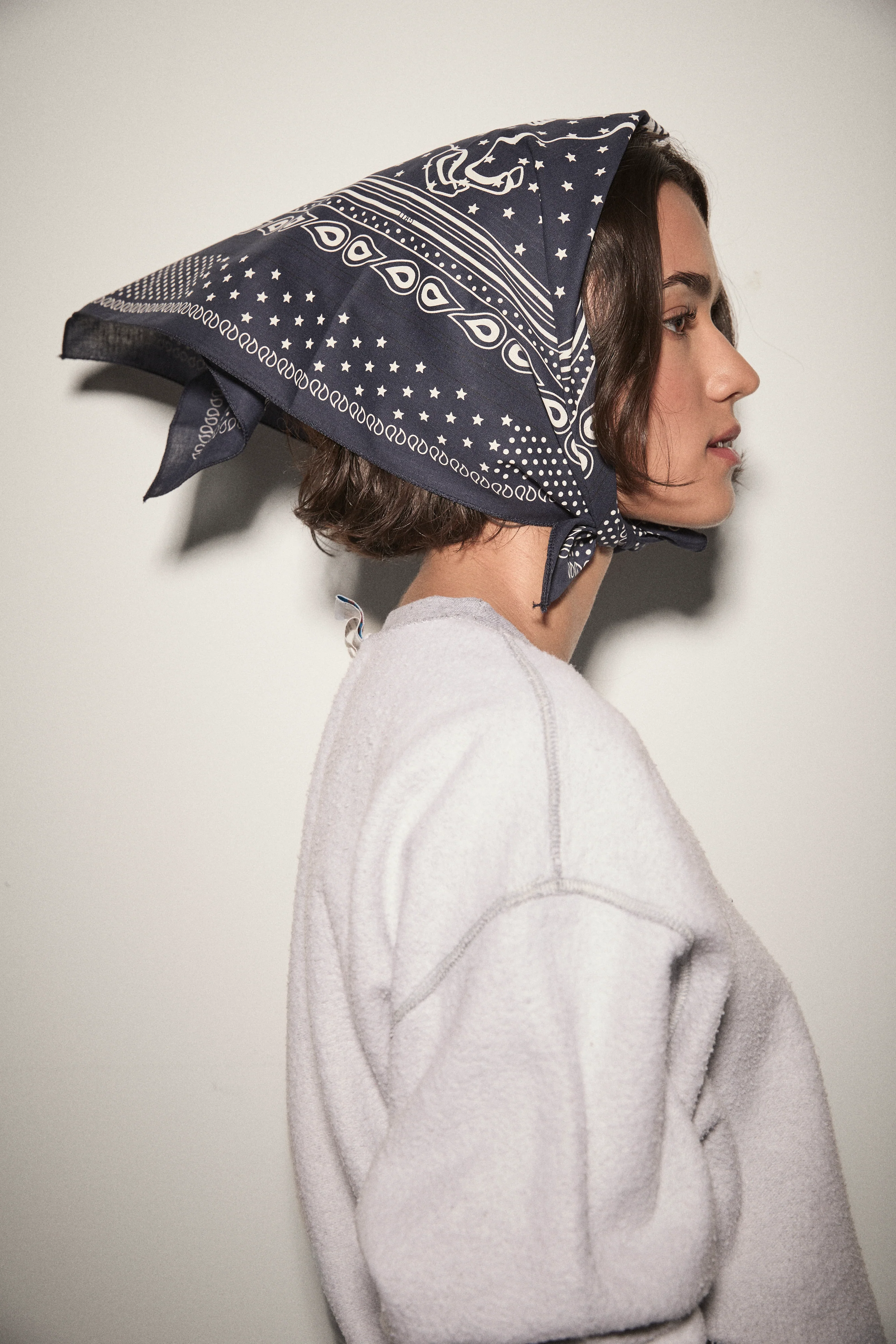 Pegasus Bandana Scarf - Navy - Image 5