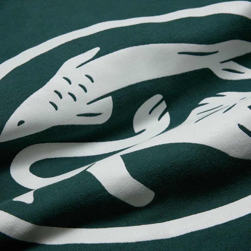PT Crest Oversized Sweatshirt Hoodie - Hunter Green - Image 3