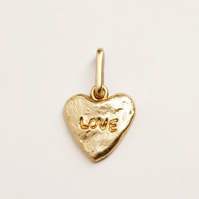 Puffy Heart LOVE Charm