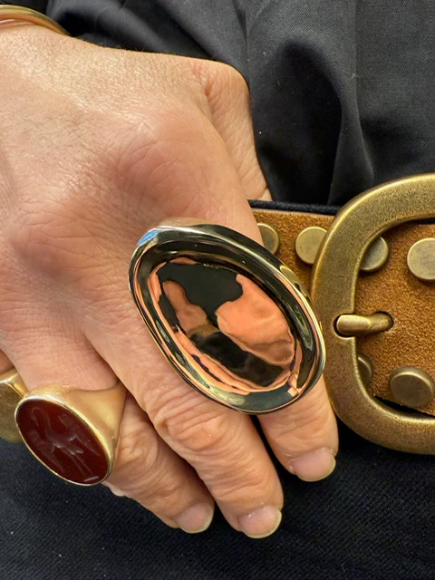 Sculptural Pebble Ring - Long - Image 4