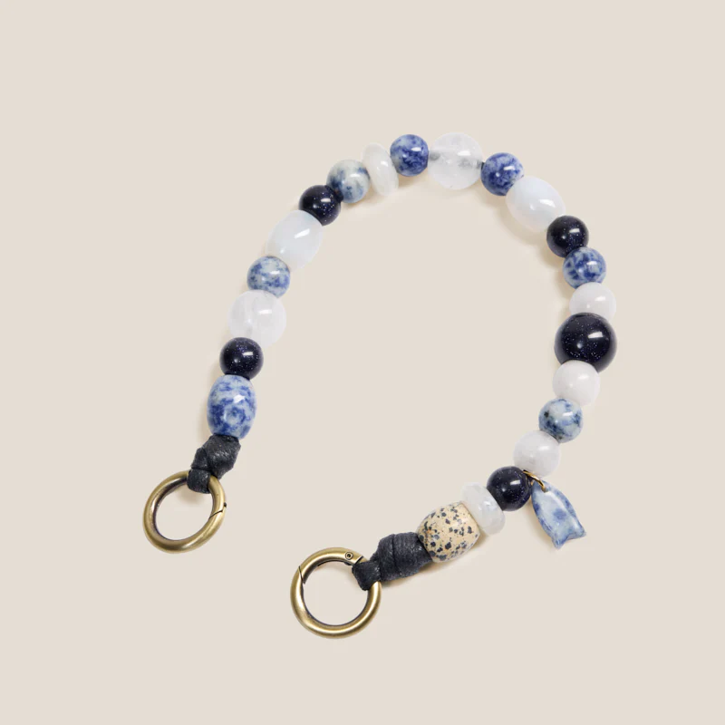 Short Beaded Strap - Blue