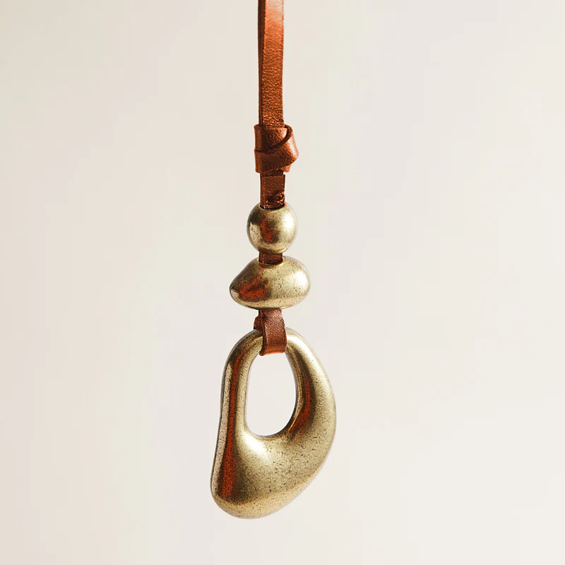 Stacked Pebble Bag Charm - Cognac - Image 2