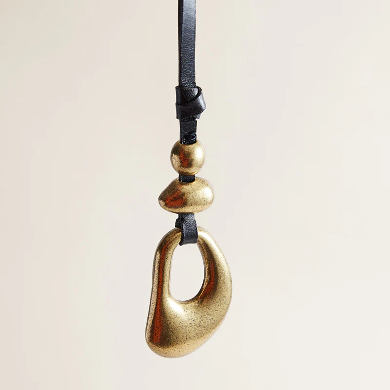 Stacked Pebble Bag Charm - Espresso - Image 2