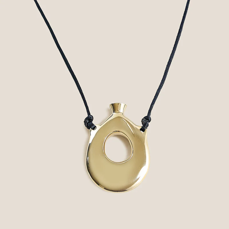 Vessel Pendant Necklace with Black Satin Cord - Image 2